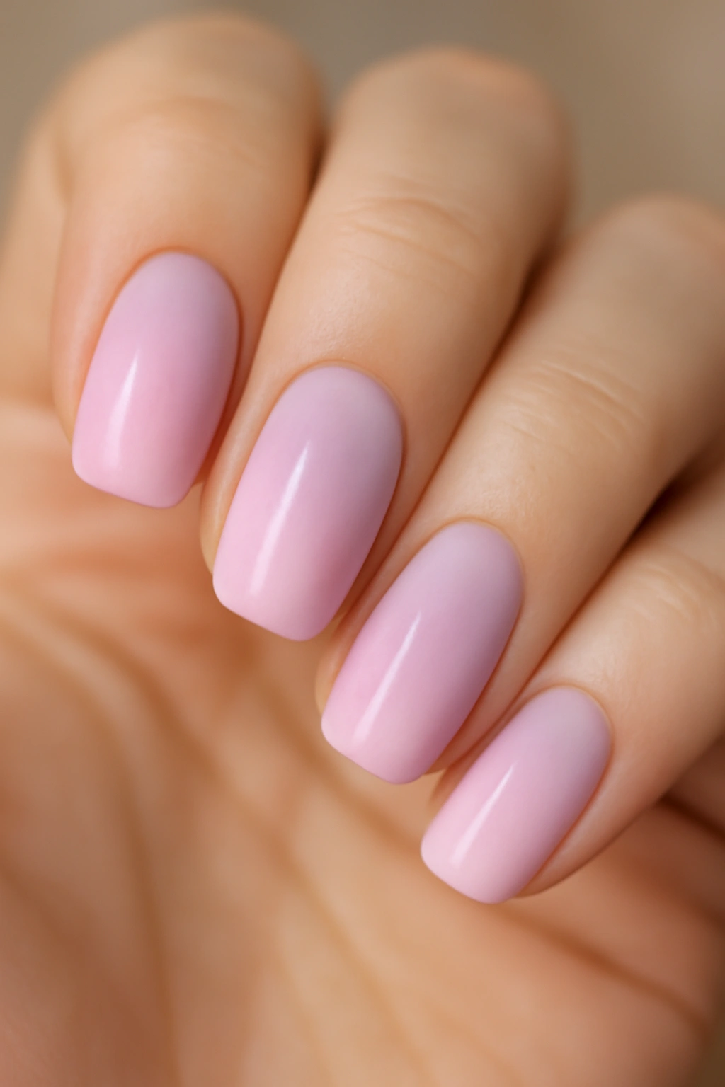 Pastel ombre nails with pink-to-lavender gradient for spring manicure.
