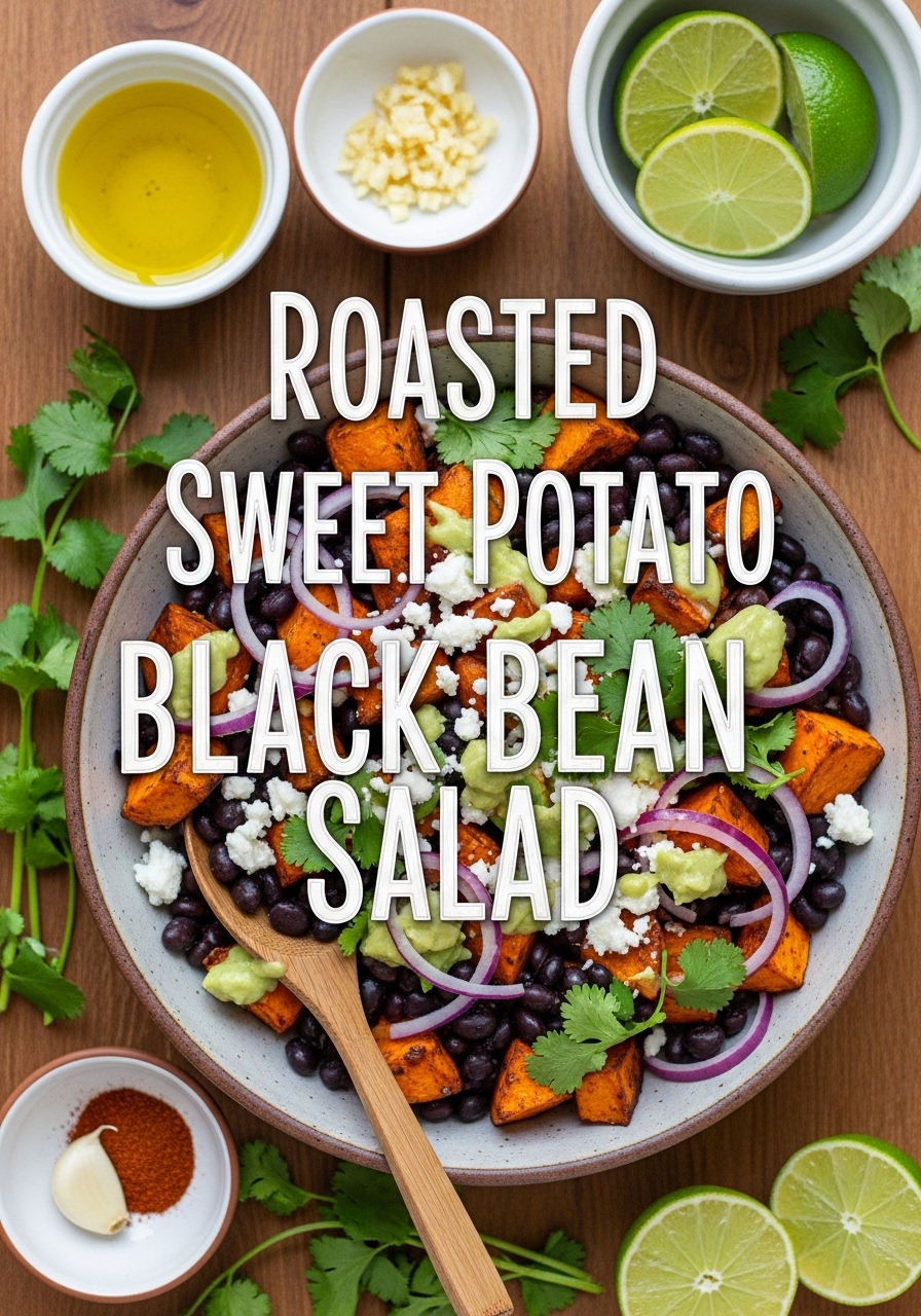 Roasted Sweet Potato Black Bean Salad