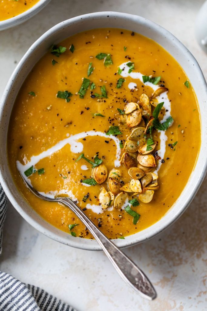 Honey Roasted Acorn Squash Soup