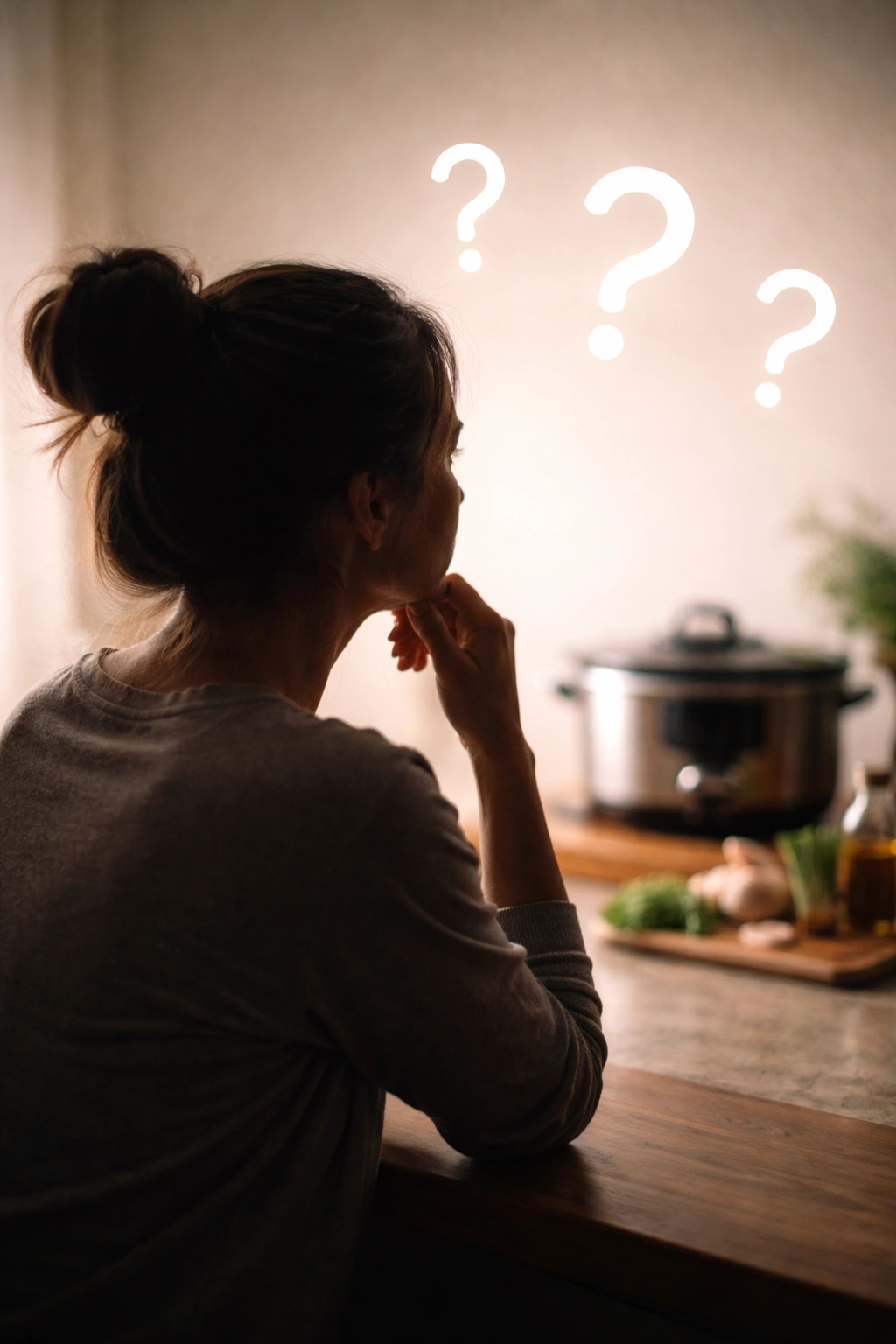 Contemplative silhouette representing frequently asked questions