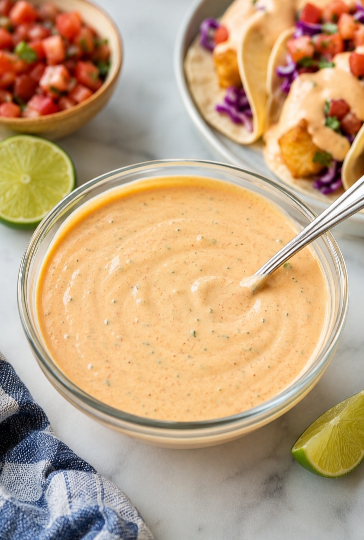 Creamy Baja Sauce For Fish Tacos Recipe