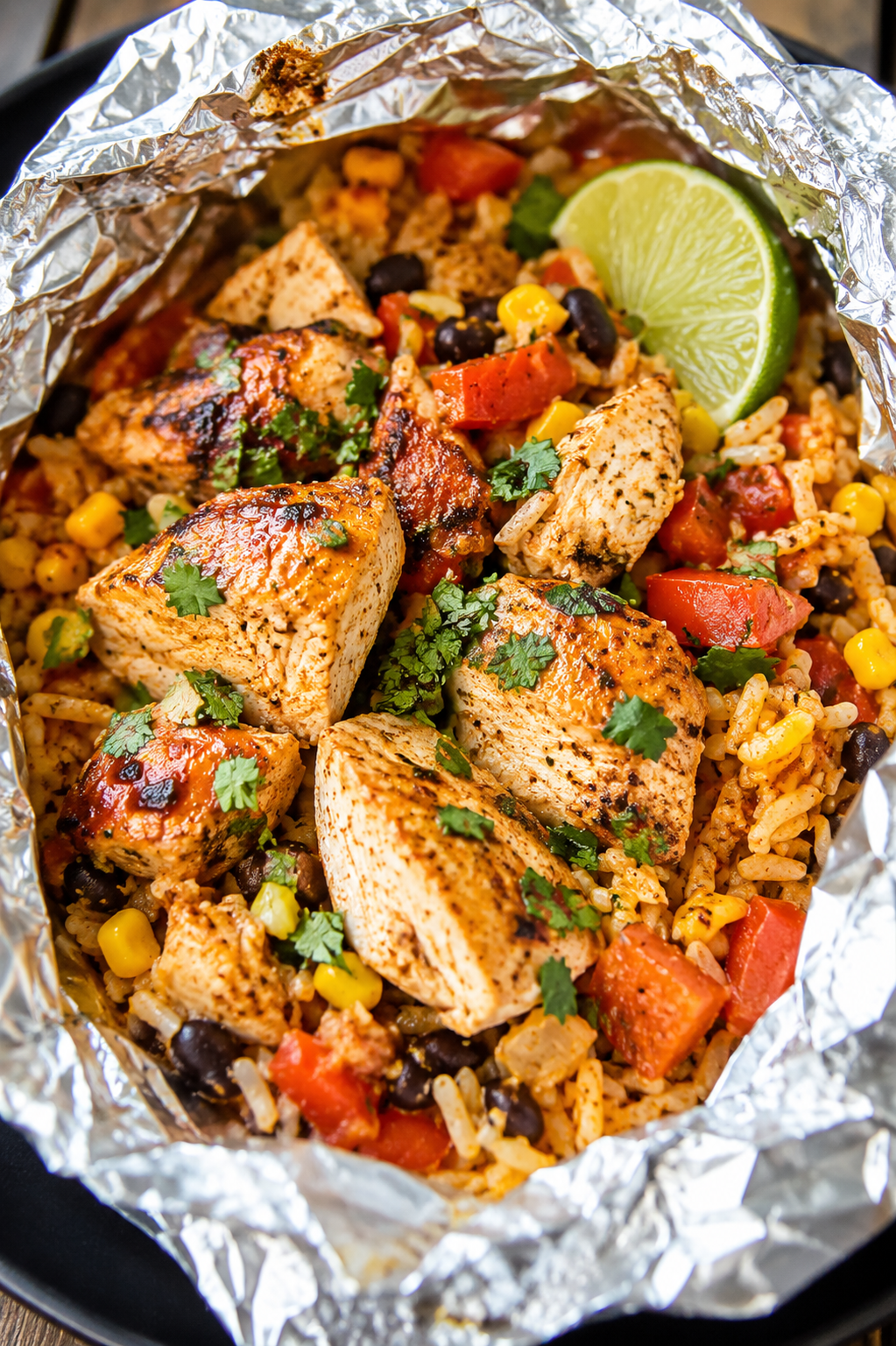 Fiesta Lime Chicken And Rice Foil Packs