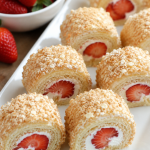 Strawberry Shortcake Sushi Rolls
