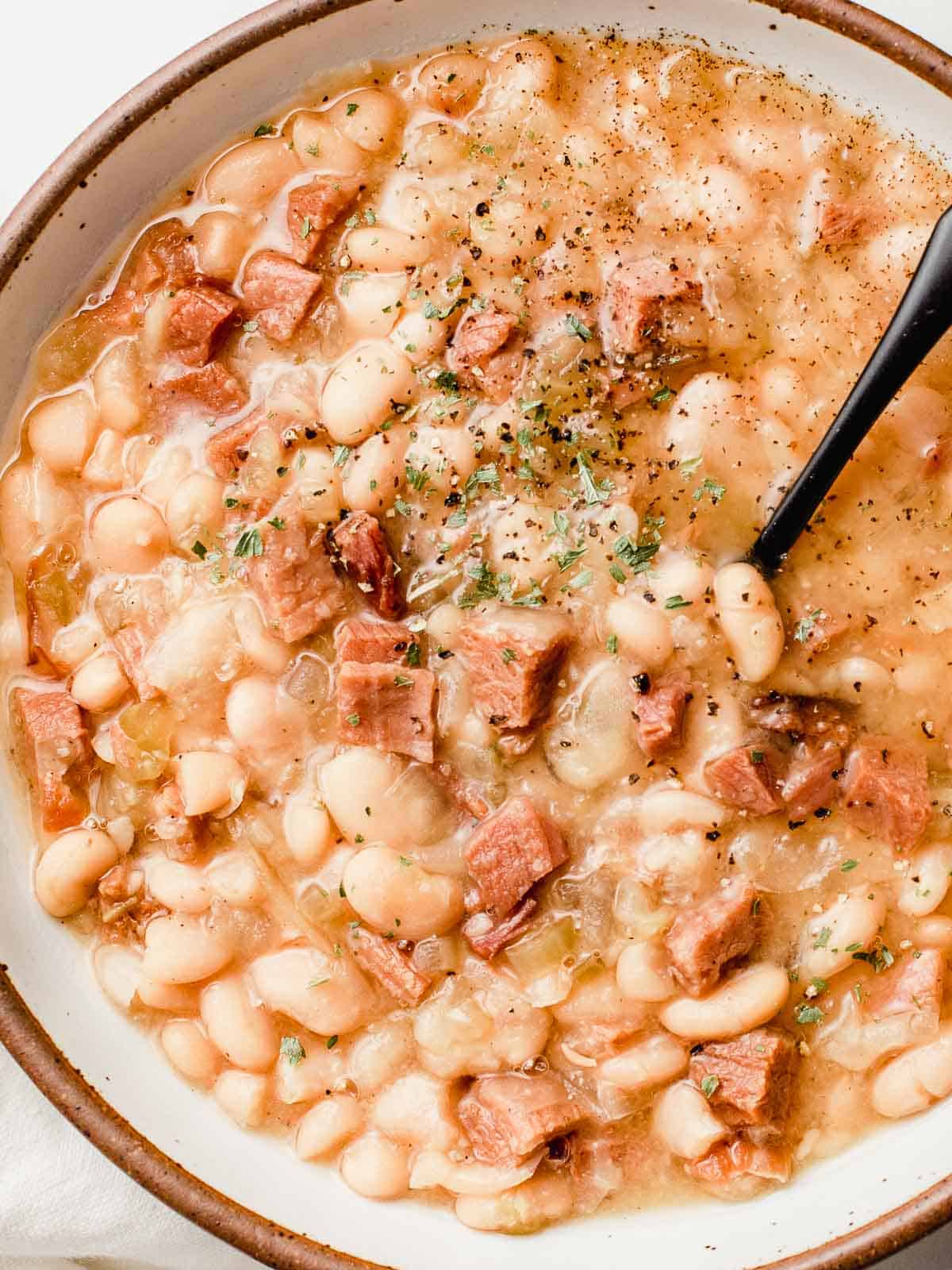 Crockpot White Bean and Ham Soup