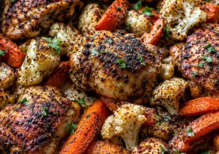 Sumac Chicken With Cauliflower And Carrots