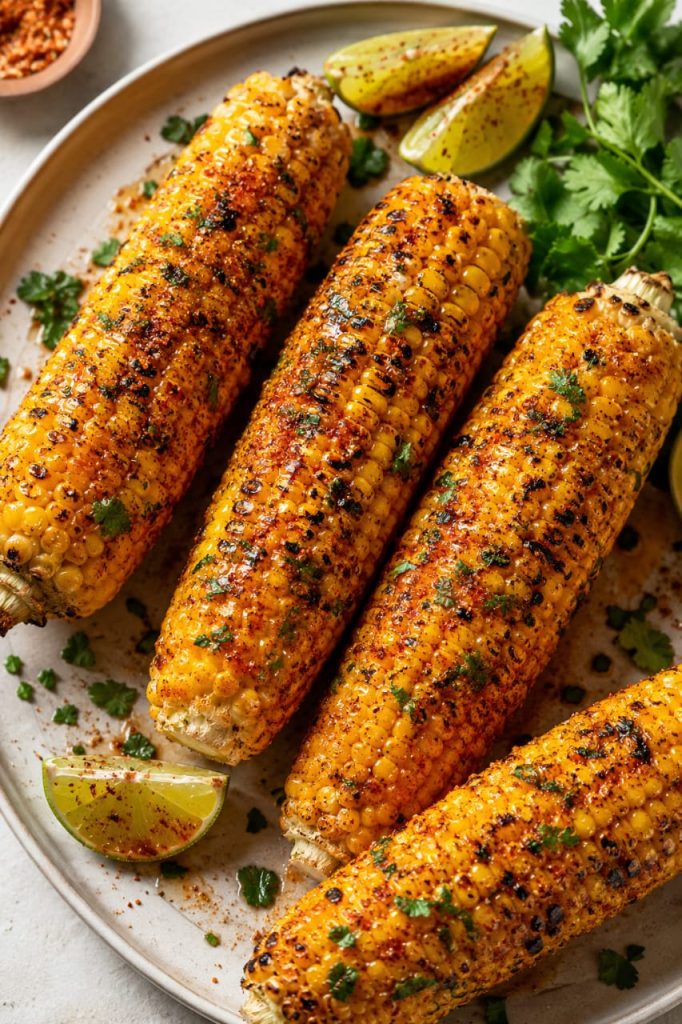 Grilled Corn On The Cob With Chili Lime Butter