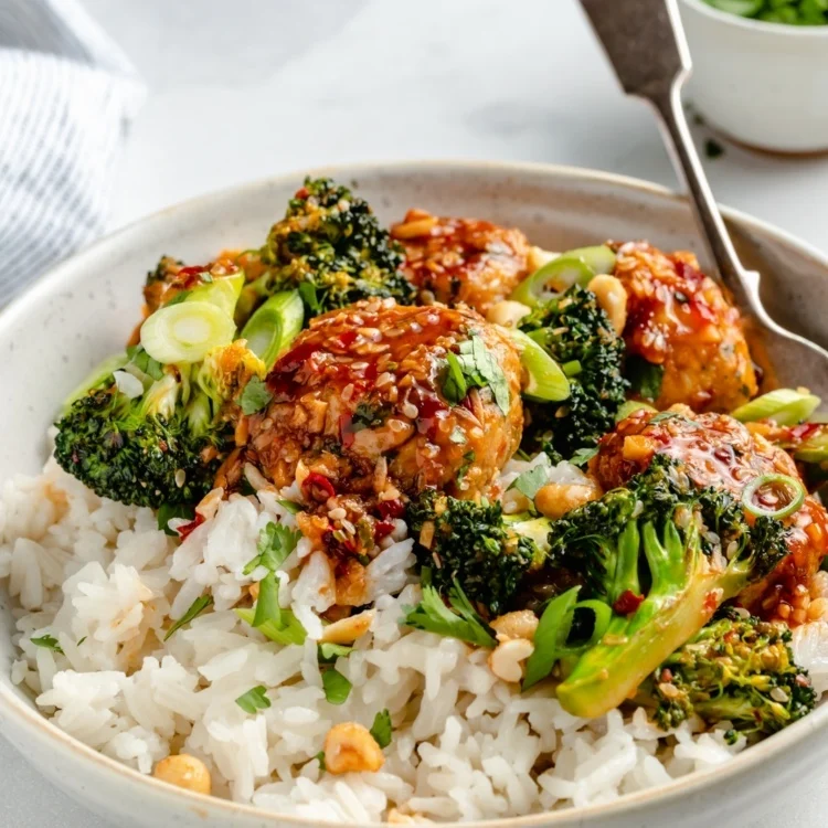 Sesame Ginger Chicken Meatballs