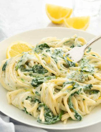 Lemon Ricotta Pasta With Spinach
